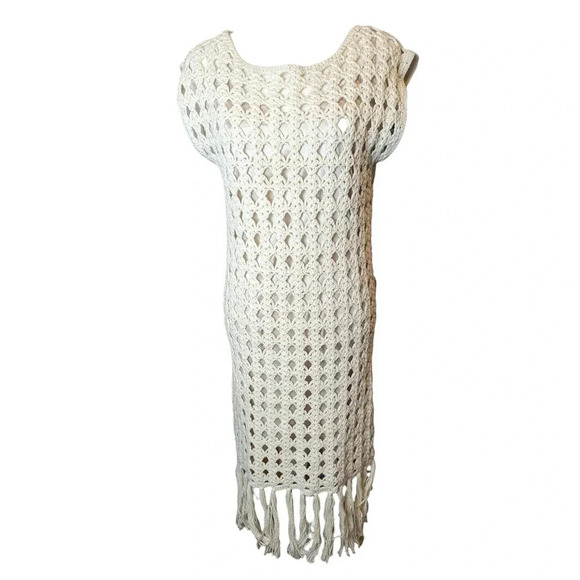 Eleven Six Crochet Midi Dress White Lotus Quiet Luxury Resortwear - Picture 12 of 14